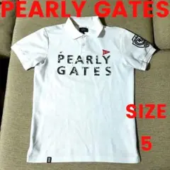 PEARLY GATES★パーリーゲイツポロシャツ★ホワイト×迷彩★SIZE 5