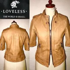 美品LOVELESS送料込ラブレス定価7万円程柔らか羊革ラムレザージャケット34