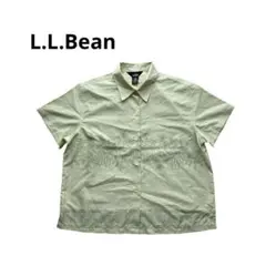 L.L.Bean シャツ 半袖 ボタニカル柄 柄シャツ オーバーシャツ
