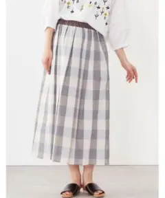 ブロックチェックタックスカート　POU DOU DOU