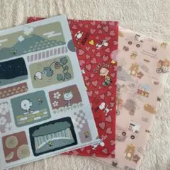 スヌーピー •リラックマ　クリアファイルセット