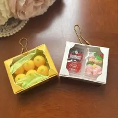 箱入り フルーツマスコット リーメント　ガチャ いちご イチゴ 苺 甘夏みかん