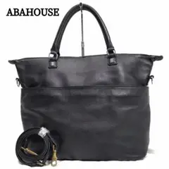 美品✨ABAHOUSE オールレザー2wayビジネスバッグ A4収納可 ブラック