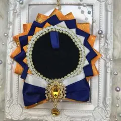 ロゼット　オレンジ　ネイビー