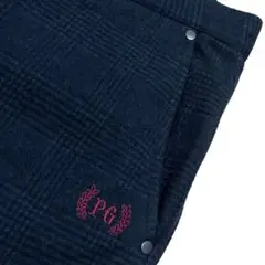訳あり PEARLY GATES グレンチェックパンツ 刺繍ロゴ golf PG