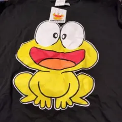 ど根性カエルキャラクターTシャツ 黒XL 新品　未使用　タグ付き　キャラＴ