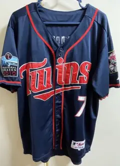 Majestic MLB ツインズ 48 古着 ユニフォーム ゲームシャツ
