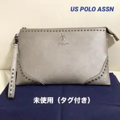 【未使用】U.S. POLO ASSN. クラッチバッグ メタルグレー