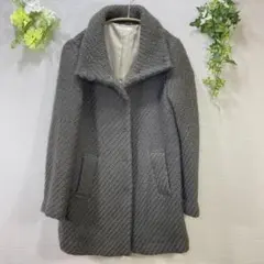 LA SUD コート ロングコート 毛100% 9号 カーキ ヤマダヤ 日本製