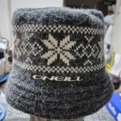 O'NEILL 雪の結晶柄 ニットビーニー