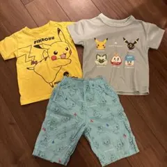 ポケモン ピカチュウ　Tシャツ 短パン100cm 子供服セット