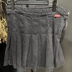 H&M ダークグレー デニム プリーツスカート