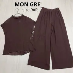 ◆ GRAN YAMAKI シャーリング ブラウス ワイドパンツ セットアップ