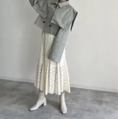 neam ビッグカラー ショート丈 トレンチ