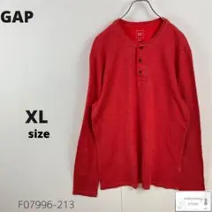 美品 GAP ギャップ ロンT 長袖シャツ カットソー シンプル 万能 XL 赤