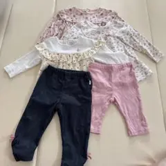 組曲　トップス3枚＆パンツ２枚セット