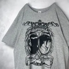 【希少】進撃の巨人 ミカサ＆サシャ Tシャツ Lサイズ グレー　古着