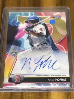 Nick Yorke Auto サイン 50シリアル Topps Bowman