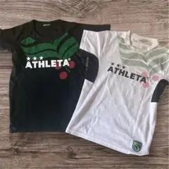 ATHLETA Tシャツ 2枚セット 黒 白　まとめ売り　キッズ 160cm
