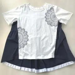 アトリエシックス☆刺繍入りAラインTシャツ