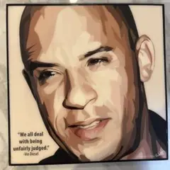 Vin Diesel ポップアート肖像画