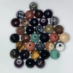 【中古】各種パワーストーン　小粒バラ　ジャンク　34粒