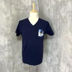 Beach Sound Ｖネック　ポケット付き　ヤシの木　Tシャツ　シンプル