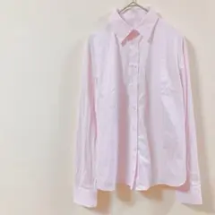 長袖シャツ Yシャツ 無地 薄いピンク