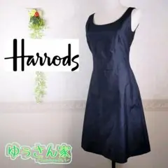 美品 ハロッズ ノースリーブ ワンピース 黒