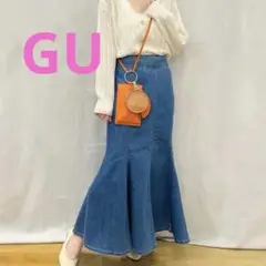 お値下げ　ジーユー　GU ステッチマーメイドロングスカート　M