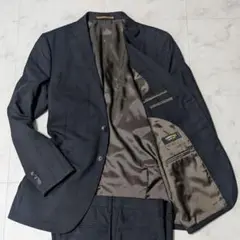 Perfect Suit FActory スーツ シャドーチェック XL 紺