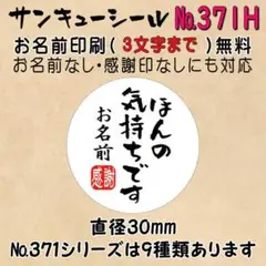 サンキューシール　№371H ほんの気持ちです