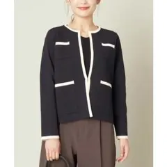 【美品】a.v.v ノーカラージャケットカーディガン
