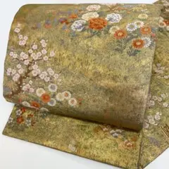 【春】12698s 袋帯 花植物文様