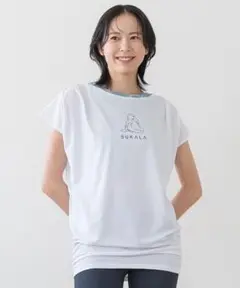 SUKALA　プリントドレープTシャツ　オフホワイト　Lサイズ