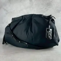 美品✨レア フルラ 2way ショルダーバッグ ナイロン×エナメルレザー 軽量