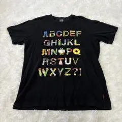 ユニクロ×Nintendo UTGP マリオTシャツ アルファベット　ブラック