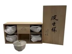 深川製磁 - 深川製磁　梅菊地紋　汲出揃　蓋付湯呑 ５客組（木箱付き） 2025年最新】深川製磁 梅菊 湯呑の人気アイテム - メルカリ