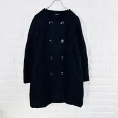 アーバンリサーチロッソ【ONE】ノーカラーダブルメルトンピーコート女っぽ デート