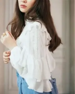 Her lip to Easy to Love Blouse(white-S)