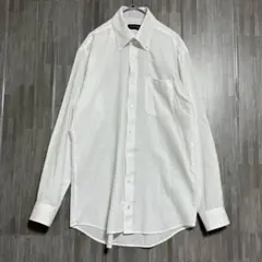 Jounal Works ボタンダウン 格子柄ワイシャツ　【美品】　白