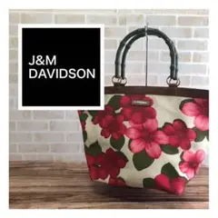 J&M DAVIDSON バンブーハンドルキャンバストートバック 花柄