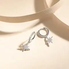 ❤️ラスト1点❤️ピアス レディース アレルギー対応 フープピアス スター