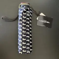 未使用タグ付き✨ランセル❣️折りたたみ傘　ロゴ　総柄　ナイロン100%ムーンハット