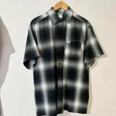CALTOP カルトップ オンブレチェック半袖 BLACK
