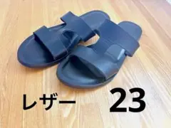 Nuovo Nicar ヌオヴォニカール　レザーサンダル　ブラック36 フラット