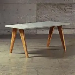 ダイニングテーブル｜横幅150cm｜奥行80cm｜薄塗りモルタル｜デスク