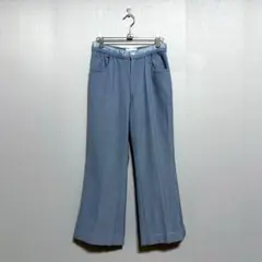 《伊太利屋》 イタリヤ (9) レディース ストレートパンツ トラ ストーン 青