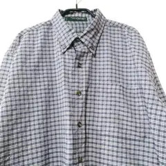 ORVIS オービス チェック柄 ポリシャツ ポリ×ナイロン US古着 Ｌ