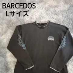 BARCEDOS ロンT カットソー 長袖 ダメージ フェード Lサイズ グレー